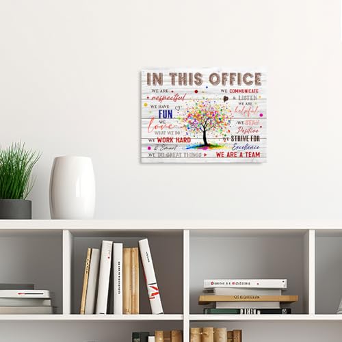 YEOION In This Office We Are Team Wall Art,Canvas Framed - color: Teamwork Quote