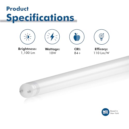 2 ft. T8 G13 LED, F20T9, Type A Plug & Play, 2700K, Frosted - color: 827 Warm White