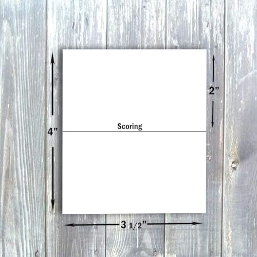 Hamilco White 80lb Cover Heavy 3.5x2 Tent Place Cards for Weddings (100PK) - size: Size 3 1/2" x 2" - White
