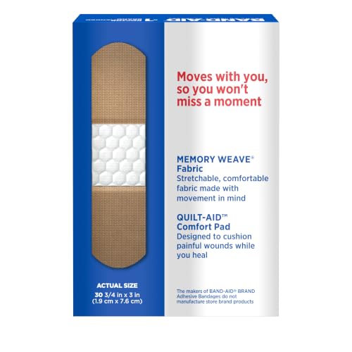 BAND-AID Brand Flexible Fabric Adhesive Bandages, All One Size, 30 Count - size: 30 Count, style: All One Size