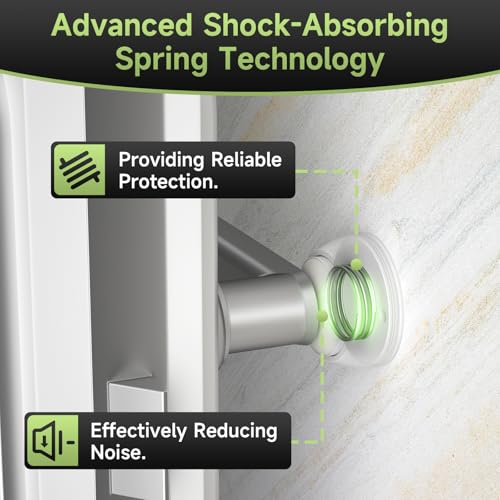 8PCS Door Stopper Wall Protector, Door Stoppers for Wall, White - color: White