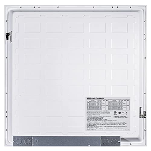 JONATHAN Y LED Flat Panel Flush Mount 2' x 2' 40W 5000K, White, Set of 2