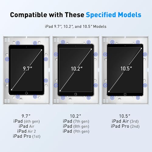 AboveTEK Tabletop Anti-Theft iPad Kiosk Stand & iPad Floor Stand Kiosk White