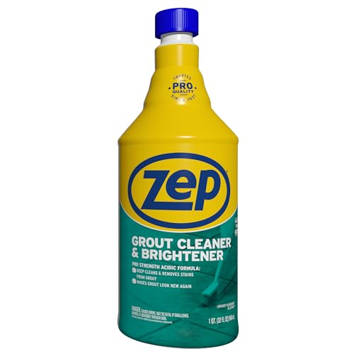 Zep Grout Cleaner and Brightener - ZU104632 - Deep Cleaning Formula Plus Grout Foaming Cleaner - R54212-2-in-1 benefits Deep Clean plus Everyday Clean & Protect