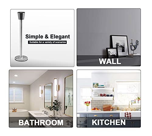 2 Pack Stainless Steel Heavy Duty Door Stop 7.87" Wall Mounted Door Stopper with Rubber Tip Design Mute for Wall and Door Protection, 7.87" / 200mm - size: 7.87"/200mm