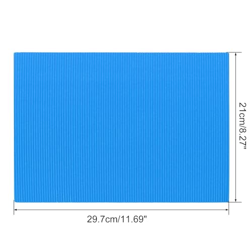 uxcell 10pcs Corrugated Cardboard Paper Sheets,Lake Blue,11.69-inch x 8.27-inch,for Craft and DIY Projects - color: Lake Blue, size: 11.69inch x 8.27inch