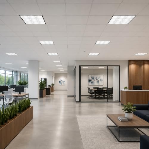 WareLight 2X2 LED Ready Parabolic Troffer Fixture, 9-Cell, 3-Lamp T8 LED Ready (Sold Separately), Non-Shunted Sockets, Single & Double Ended Wiring, 120-277V - size: 2x2
