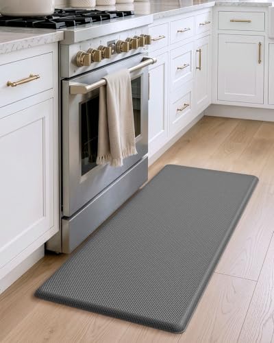 DEXI Anti Fatigue Kitchen Floor Mat Cushioned Standing Runner 48x20, Grey - color: Grey, size: 48"L x 20"W x 0.7"Th