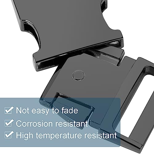 CooBigo 10 Pack Bulk Dog Collar Hardware Metal Buckle 1 inch Webbing Backpack Buckle Replacement Backpack Strap Kit Prong Collar Clip Buckles(GunBlack) - color: 10pcs 1" Gunblack