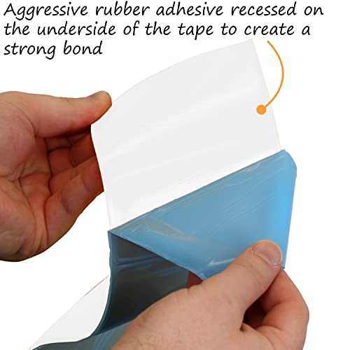 SmartSign White 4 inch x 100 feet Floor Marking Tape, 32 mil Vinyl Floor Tape, Superior Mark Industrial Use Safety Tape with Beveled Edges, Strong Adhesive, for Gym/Warehouse/Courts - color: White, size: 4" x 100'