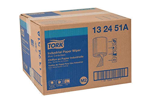 Tork Paper Wiper Centerfeed Blue M2, High Absorbency, 4 x 190 Feet, 132451A - size: 10 inches (Case of 4 Rolls)
