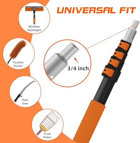 30FT Reach Window Washing Kit, Squeegee with Extension Pole - size: 5-24FT