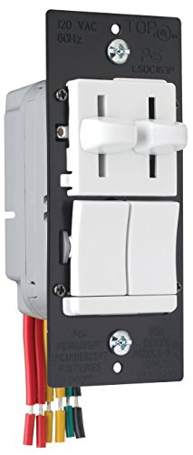 Legrand LS Series 300W Inc Dimmer Switch and 1.6A Fan Control White 1 Pack - color: White