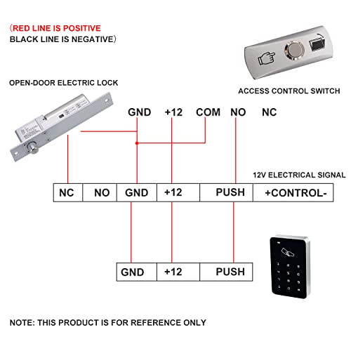mxuteuk Door Access Control System Momentary Push Button Switch Zinc Alloy Panel Door Exit Button Push DC12V 3A G020-CF - color: Silver-B