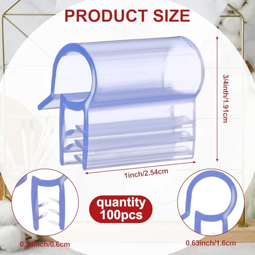 Kathfly 100 Pcs Gridwall Sign Holder Clips 1 In, Wire Shelf Label Holder - size: 1 Inch