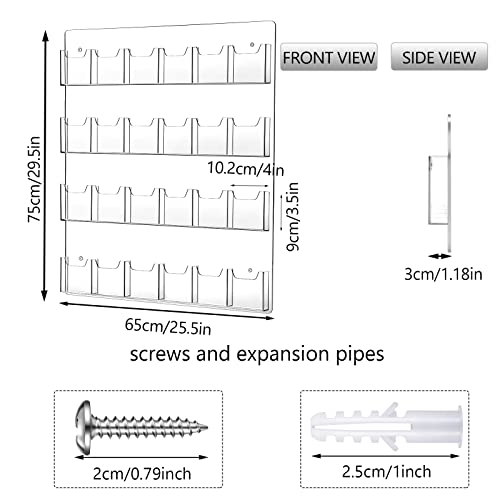 Weysat Acrylic Brochure Pamphlet Holder Brochure Display Stand, 1 Piece