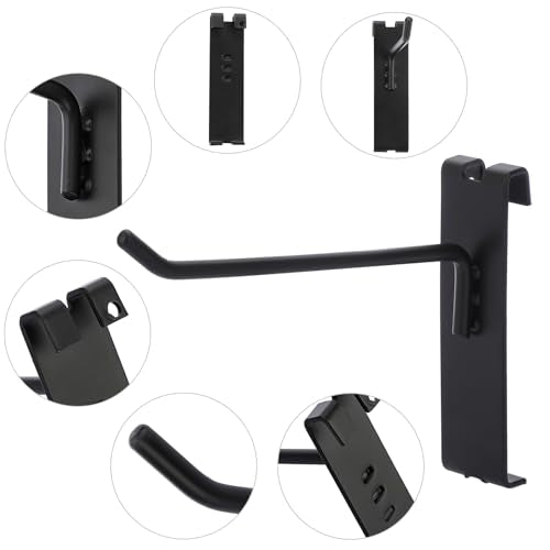 Sumnacon Grid Wall Hooks-35 Pcs Display Hooks for Gridwall Panel,4 Inch Sturdy Gridwall Display Hooks,Black Metal Grid Wall Hangers for Home Shop Retail Store Craft Show - size: 4 Inch
