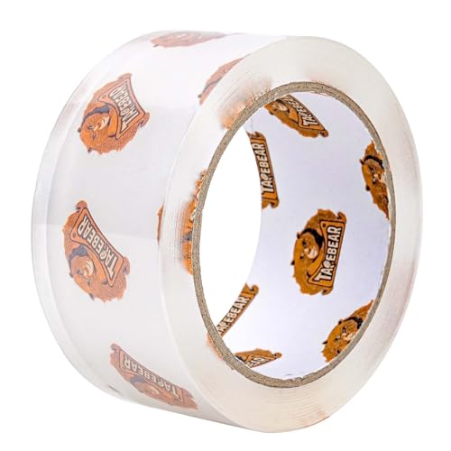 TAPEBEAR Super Clear Packing Tape with Dispenser 1.88" x 55Yards, 2.7mil