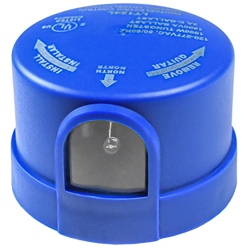 HQRP Photocell Sensor w/Dimming Receptacle, Outdoor Light Switch Socket, Dusk to Dawn Photoelectric Control Twist Lock Plug Base for Led Barn Light, Door Lights, Street Light, Parking Lot Light etc. - size: Sensor w/ Dimming Receptacle