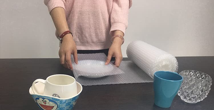 Bubble Cushioning Wrap Rolls, 4 x 20 Feet, Perforated Every 12", Lightweight, 4 Pack