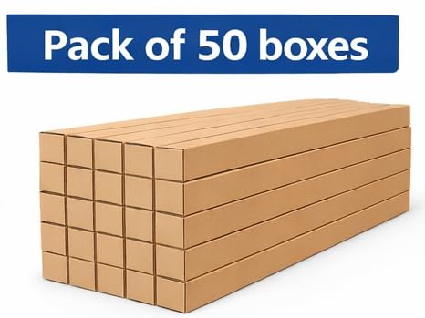 4" x 4" x 36" Corrugated Shipping Boxes–Kraft Rigid Cardboard Boxes for Long Items | Packing Boxes for Posters, Tubes, & Parts (Multiple Pack Sizes) (4 x 4 x 36" (Pack of 50)) - size: 4 x 4 x 36" (Pack of 50)