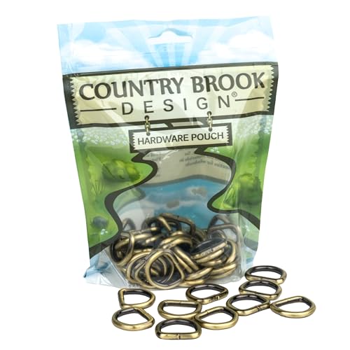 Country Brook Design - Welded D-Rings (3/4 Inch) - color: Brushed Brass, size: 10 (Pack of 1)
