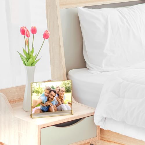 NIUBEE 4x6 Acrylic Sign Holder, Picture Frame, Wedding Table Numbers, 6pack - size: 4x6", style: Horizontal