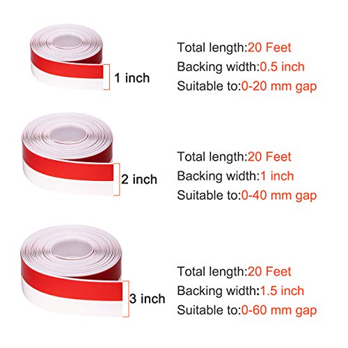 TORRAMI Silicone Weather Stripping, 1 in x 20 ft, White Door Seal - color: White, size: 1inch