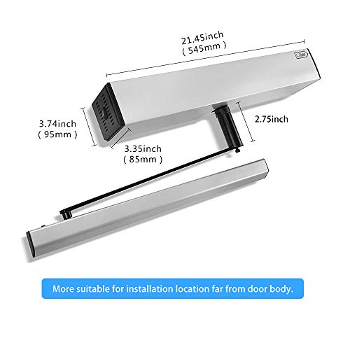 Olideauto Automatic Business Swing Door Opener Olideauto Olide-120B+Inswing Arm+2-3/4'' Extend Spacer+2pcs Wireless Wired Handicap Push Switches - style: Inswing Arm+Handicap Push Switch