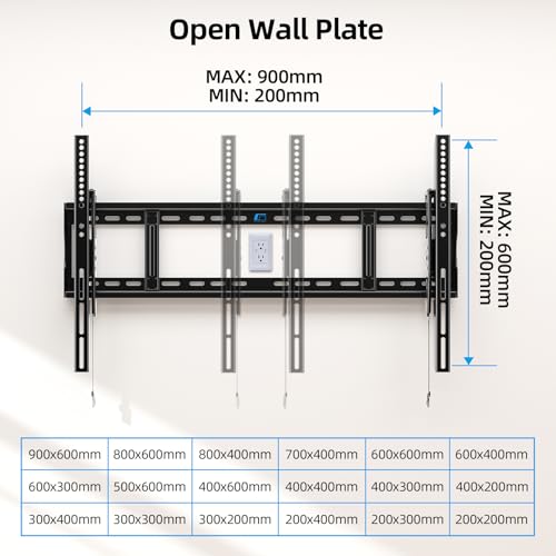HOME VISION Heavy Duty Tilting TV Wall Mount for 60-120" TVs, VESA 900x600 - size: 60-120 Inch