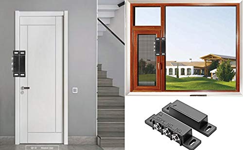 5Sets Magnetic Reed Switch, Magnetic Door Switch/Magnetic Contact Switch/Normally Open Closed NC NO Door Alarm Window Security, for DC 5V 12V 24V Light (Black-B31) - color: Black-B31