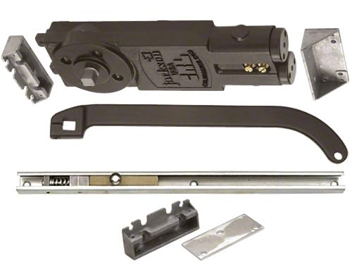 CRL/Jackson Regular Duty Spring 105 Degree Non Hold-Open Overhead Concealed Closer With "U" Offset Slide-Arm Hardware Package Dark Bronze by CR Laurence - color: Dark Bronze, size: 105º No Hold Open