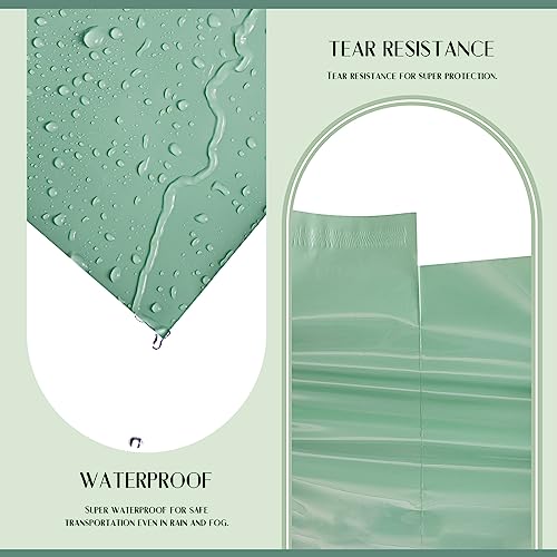 Metronic Poly Mailers 14.5x19 50PC Large Shipping Bags in Grayed Jade Green - color: Grayed Jade Green, size: 14.5x19 50PC