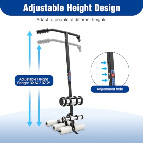 CXRCY Court Line Tape Machine, Floor Tape Applicator for Basketball, Pickleball & Tennis Courts, Line Marking Machine with Circle Drawing Tool, Adjustable Height for Gym Floors & Warehouses