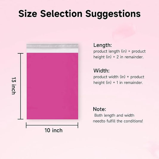 Pink Shipping Bags, Self-Seal Poly Mailers 10x13 Inch, 10 Pack - color: Pink, size: 10x13 10pcs