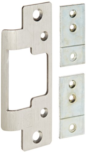 HES Stainless Steel 801A630 Faceplate for 8000 and 8300 Series Electric Strikes for Cylindrical Locksets in ANSI Metal Jambs, Satin Stainless Steel Finish