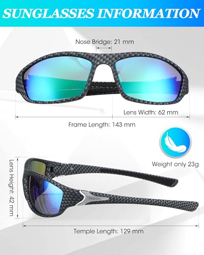 Frienda 6 Pack Polarized Sport Sunglasses for Men Outdoor - color: Multiple Colors