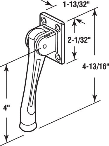 Prime-Line J 4537 Heavy Duty Door Holder, Drop Down, Chrome Finish (Single Pack) - color: Chrome