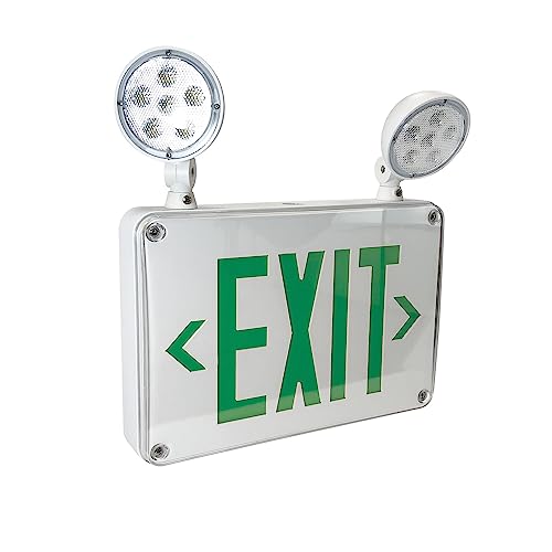 Nora NEX-720-LED/G Wet Location LED Exit and Emergency Combination with Self Diagnostics and Remote Capability (Wet Location - Green) - color: Wet Location - Green