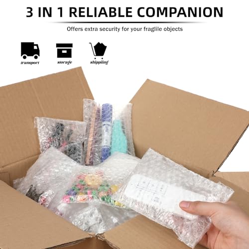 Frienda 300 Pcs Self Adhesive Bubble Bags Packing Pouches, 4" X 6" - size: 4" X 6"