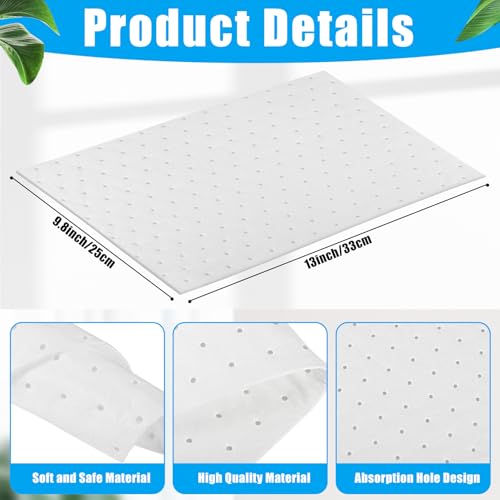 50 Pack Oil Absorbent Pads, Oil Spill Mat, 9.8 x 13 Inch, White