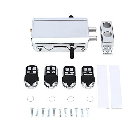 Electronic Deadbolt, Remote Control Anti-Theft Home Security Keyless Smart Hidden Door Lock with 4 Remote Controls - color: Remote Control