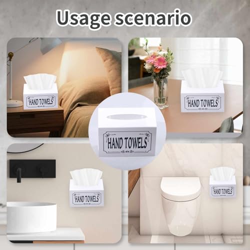 Acrylic Hand Towel Box Cover Compatible with Kleenex Disposable Hand Towels,Wall-Mounted Paper Towel Dispenser for Bathroom, Tabletop, Office, Car - color: Acylic-white