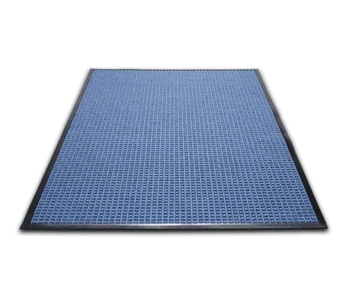 Guardian WaterGuard Indoor/Outdoor Wiper Scraper Floor Mat, Rubber/Nylon, 3'x5', Blue - color: Blue, size: 3' x 5' (Rectangular)