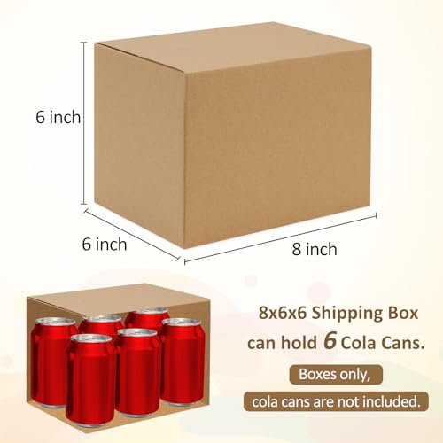Eupako 8x6x6-Small-Shipping-Boxes-30-Pack-Brown-Corrugated-Box-Mailers, Cardboard Boxes for Packaging Small Business, Mailing - color: Brown, size: 8x6x6 Inches (30 Pack)