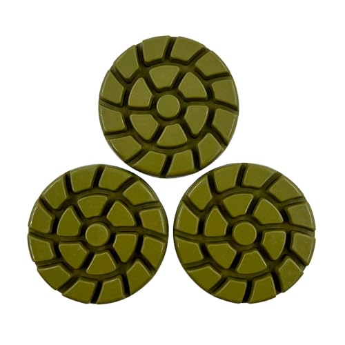 3" Resin Diamond Pads for Polishing Concrete, #1500 Grit, 8mm Seg Height - size: #1500 Grit