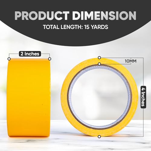 Colored Duct Tape - 12 Rolls (180 Yards Total, 2 Rolls per Color), 2 Inch x 15 Yard Heavy Duty Tape in Yellow, Red, Orange, Blue, Purple, Green and Rainbow Patterns, Waterproof - color: Yellow, Red, Orange, Blue, Purple, Green, size: 2 Inch x 15 Yard - 12