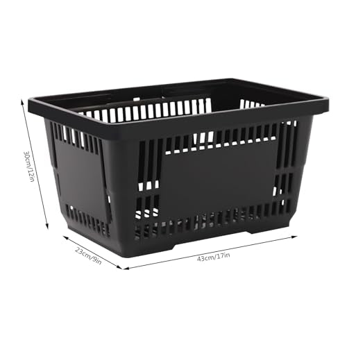 Shopping Basket 12-Pack 21L Black PP Durable Storage