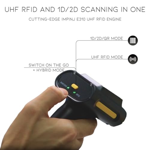 Chainway SR160 All-Purpose RFID Tag Scanner and 2D/1D/QR Barcode Reader, UHF Reader/Writer, Three Modes: UHF RFID, Barcode, Hybrid (Build Your Own: USB or Wireless Bluetooth)