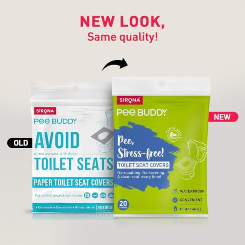 PeeBuddy Disposable Paper Toilet Seat Covers (Pack Of 80) | No Direct Contact with Unhygienic Seats| Easy To Dispose| Nature Friendly| Must Have For Women - size: 80 Seat Covers